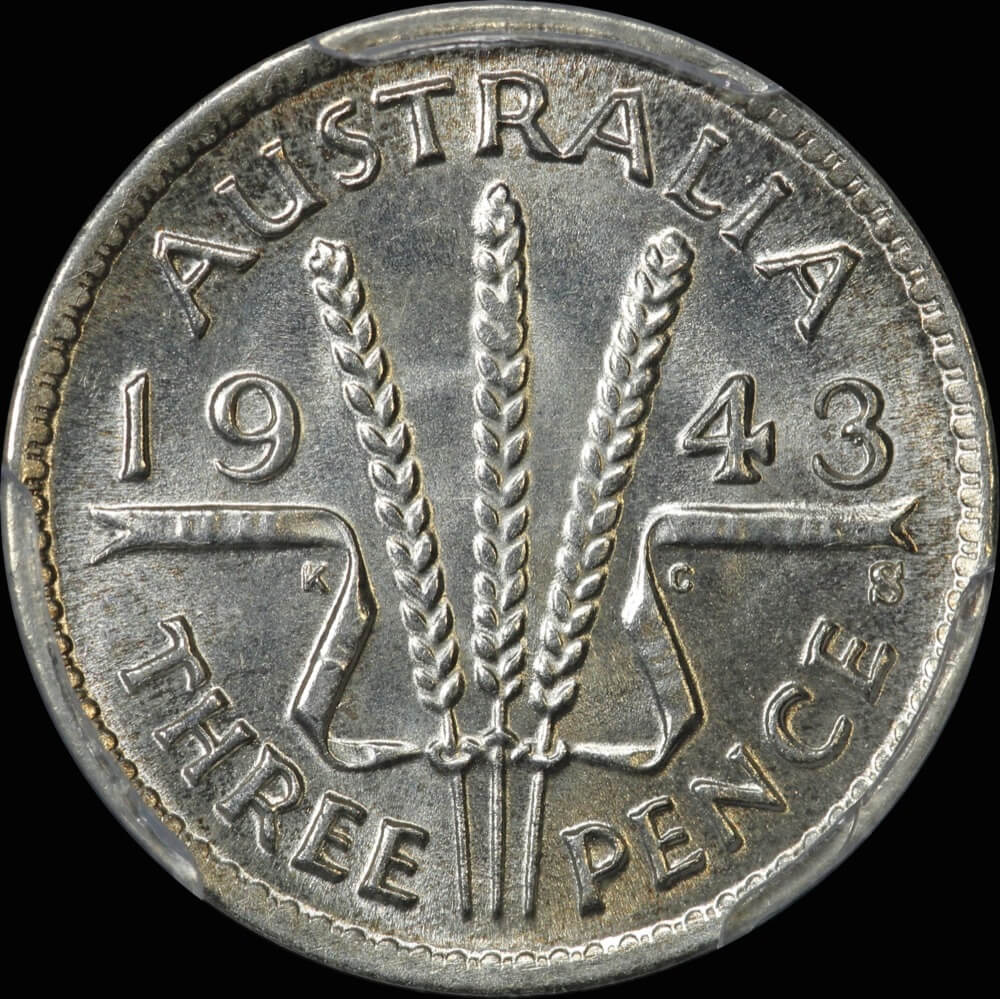 1943-S Threepence Choice Unc (PCGS MS64) product image