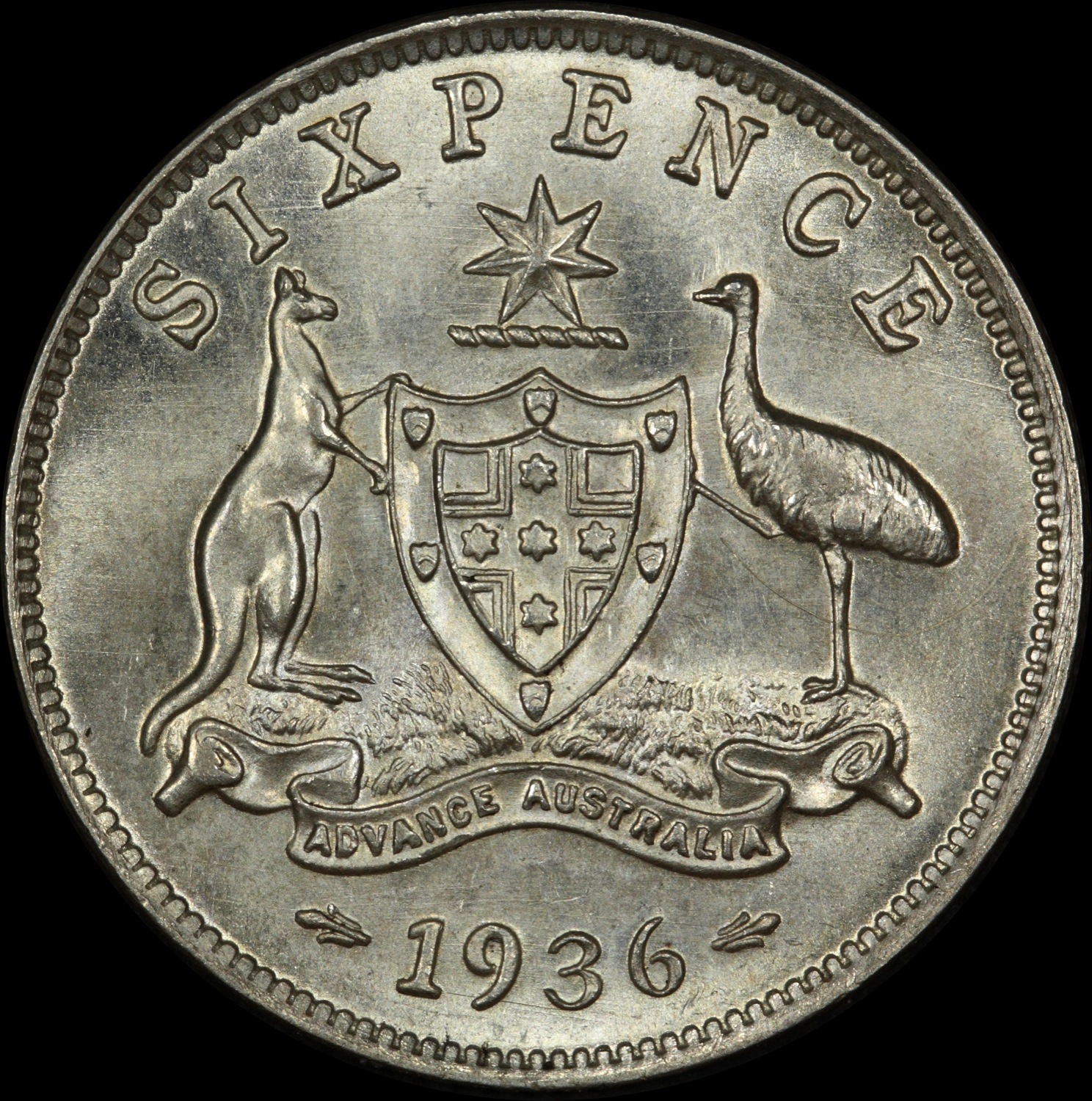 1936 Sixpence Choice Unc (PCGS MS63) product image