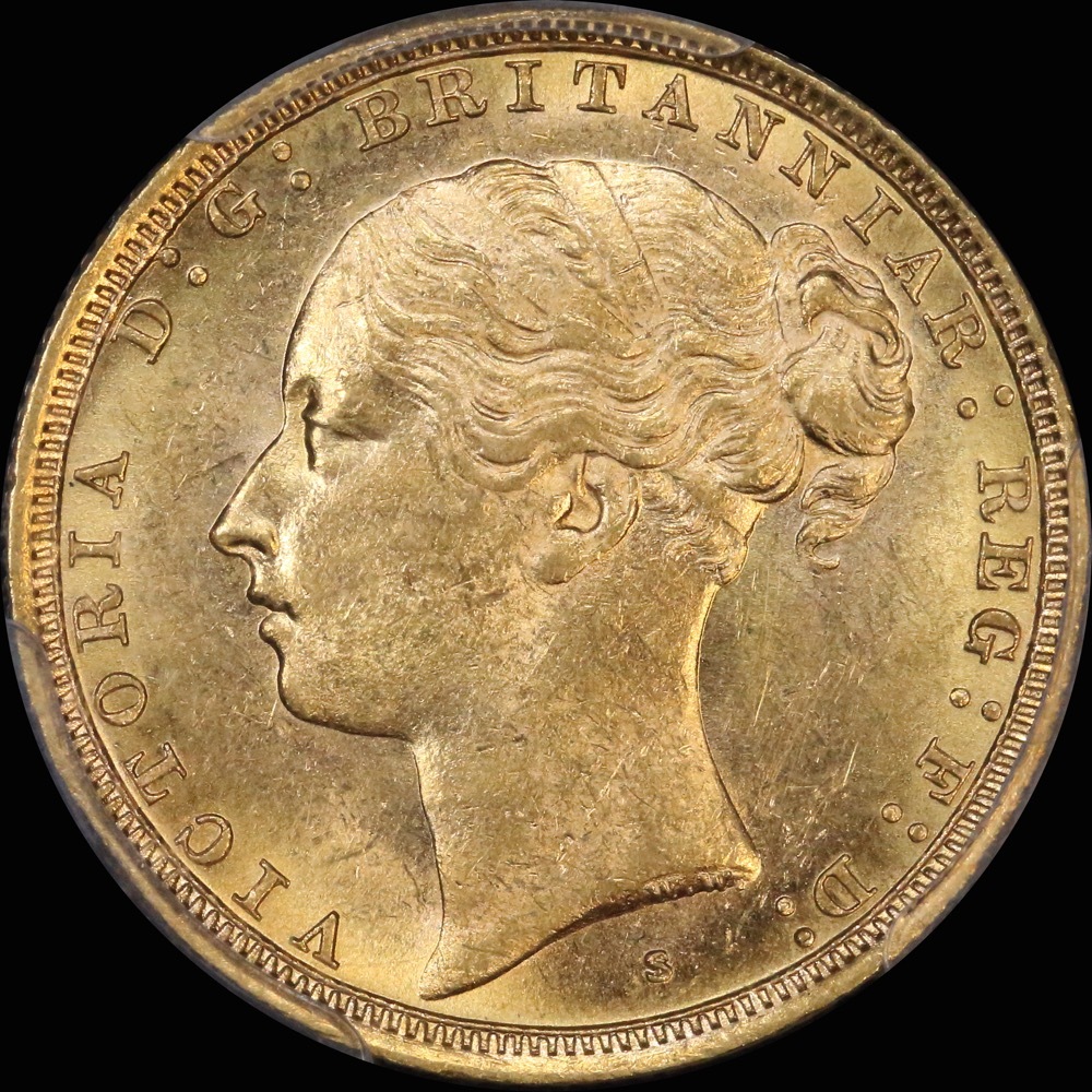 1887 Sydney Young Head Sovereign Unc (PCGS MS62) product image