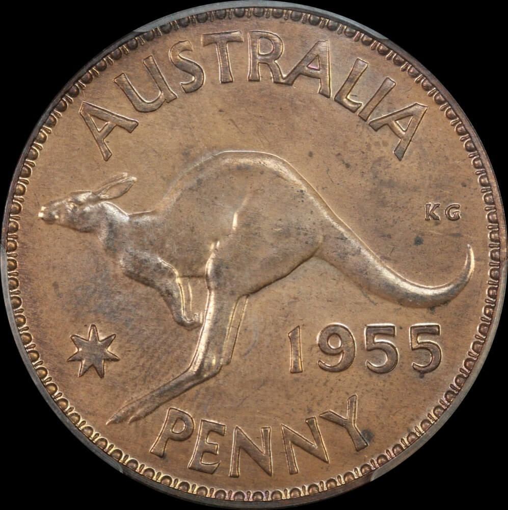 1955 Melbourne Proof Penny PCGS PR64RB product image