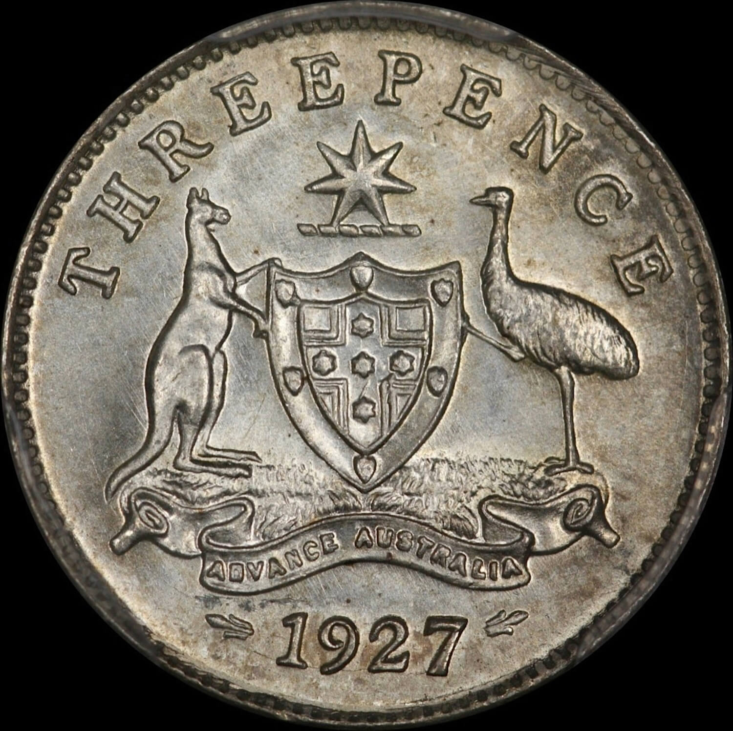 1927 Threepence Choice Unc (PCGS MS64) product image
