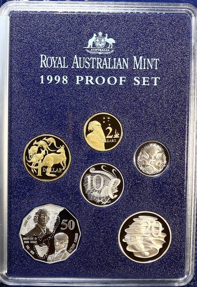 1998 Proof Coin Set Bass and Flinders Sterling Currency