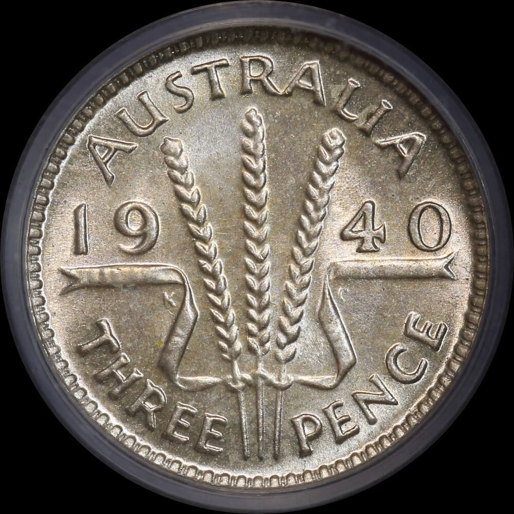 1940 Threepence Choice Unc (PCGS MS63) product image