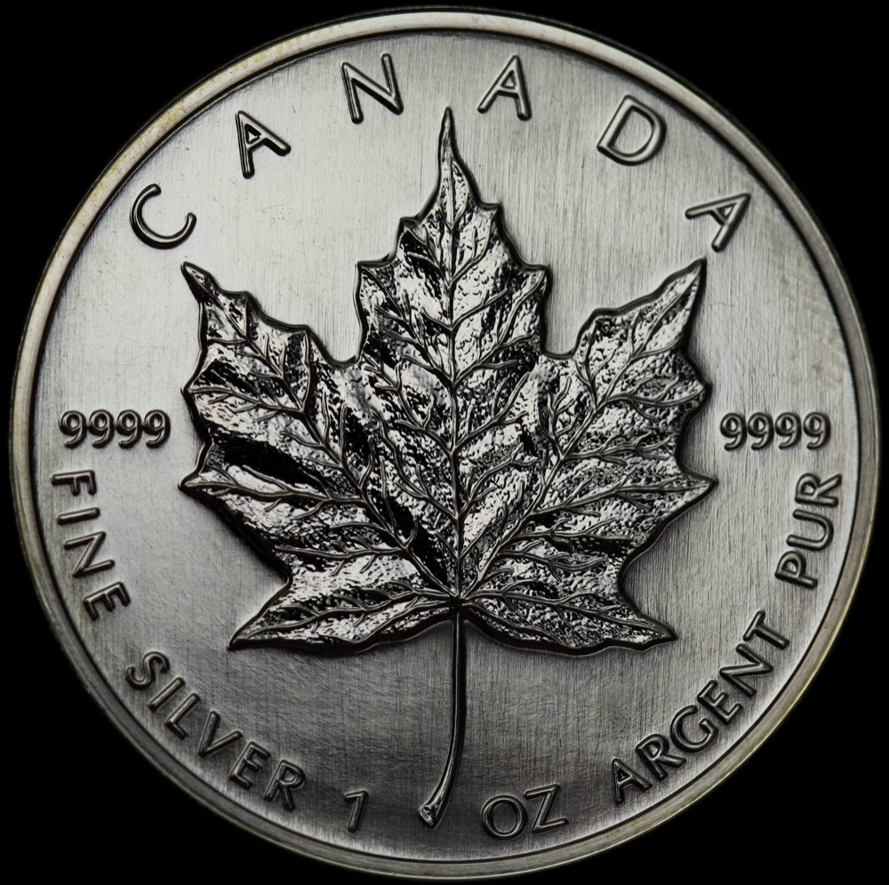 Canada 1995 Silver 5 Dollar 1oz Maple Leaf Uncirculated product image