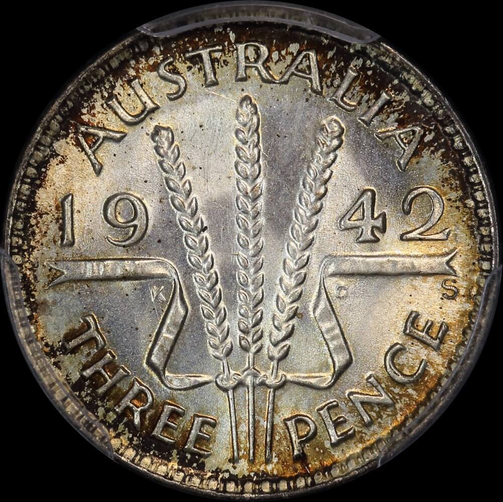 1942-S Threepence Gem Unc (PCGS MS65) product image