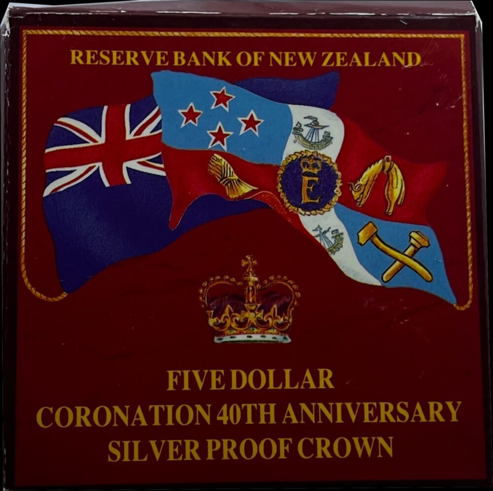 New Zealand 1993 Five Dollar Silver Proof Coin Coronation product image