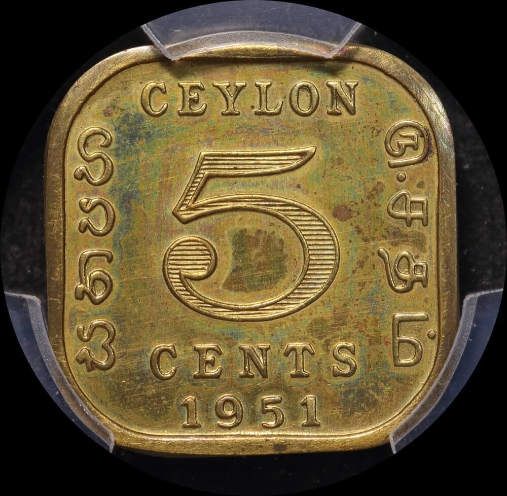 Ceylon 1951 Proof Restrike 2 Cent PCGS PR63 product image