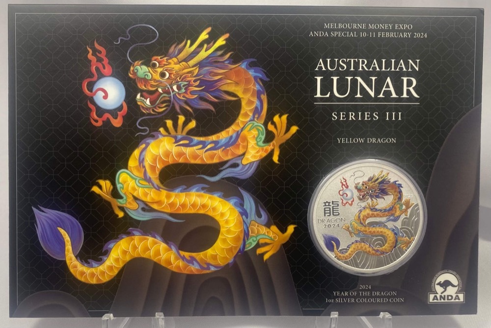 2024 Silver 1oz Yellow Dragon - Melbourne Money Expo product image