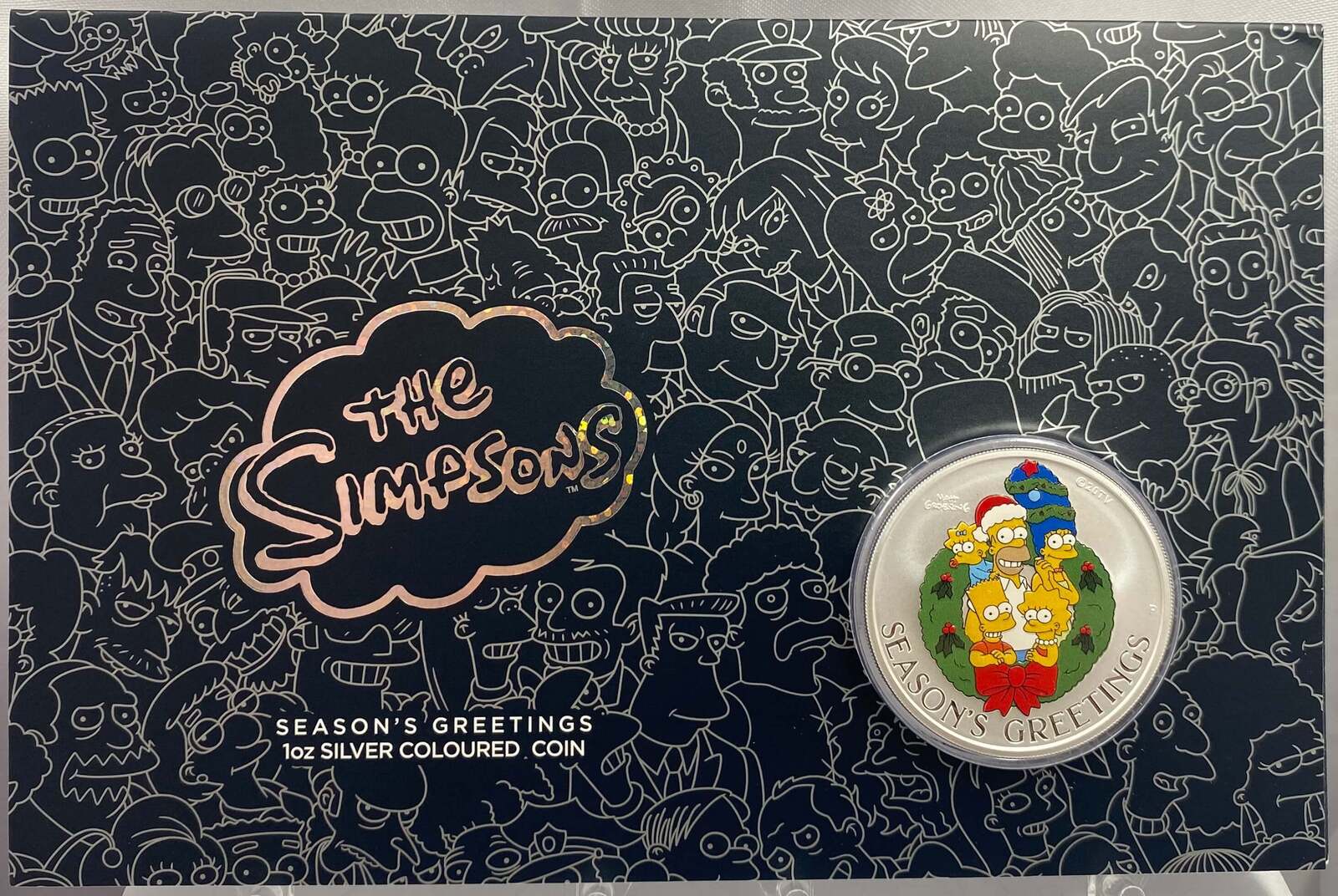Tuvalu 2022 1oz Silver Uncirculated Coin The Simpsons - Season's Greetings  product image