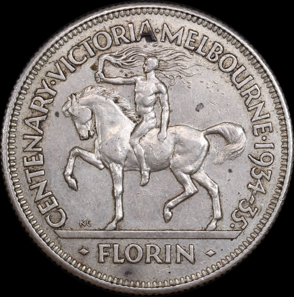 1934/5 Florin Melbourne Centenary Very Good product image