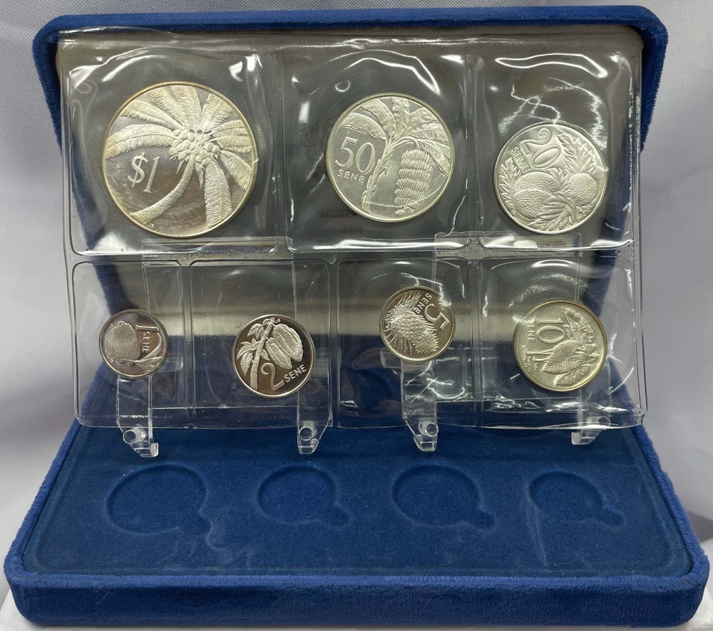 Western Samoa 1974 Silver 7 Coin Proof Set KM#PS2  product image