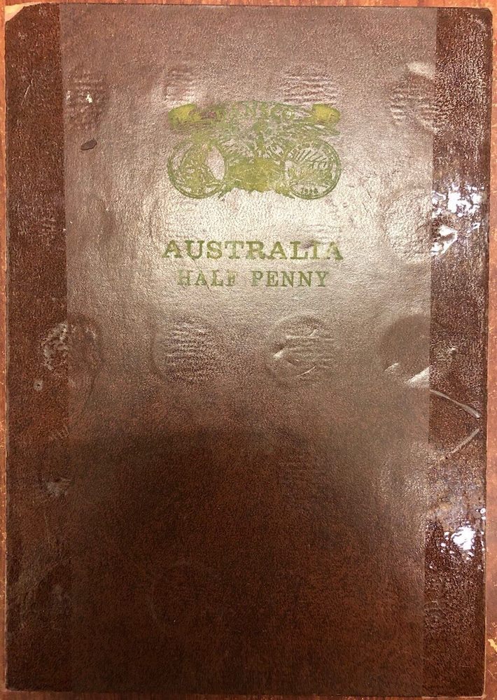 Date Set of Australian Halfpennies ex 1923 in Pressin Album product image