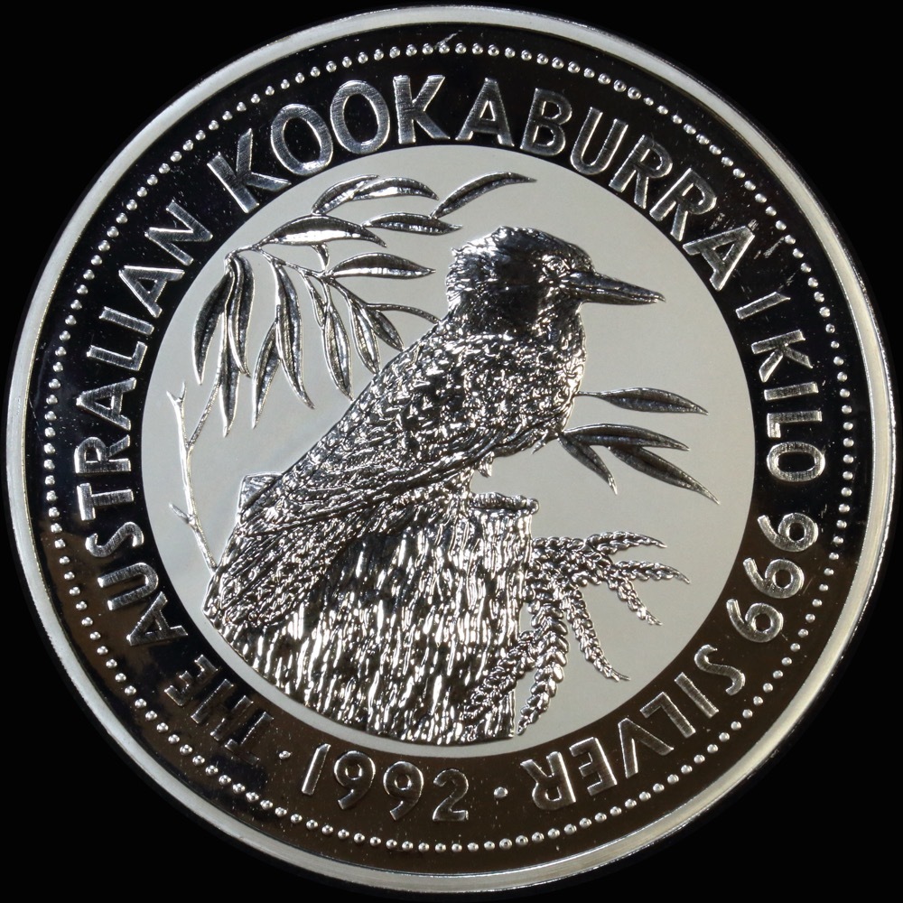 1992 Silver Kilogram Coin Kookaburra product image