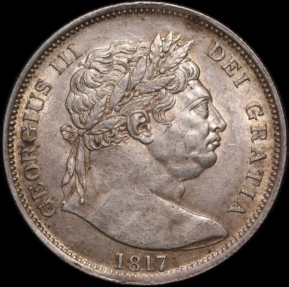 1817 Silver Half Crown George III S#3788 good EF product image