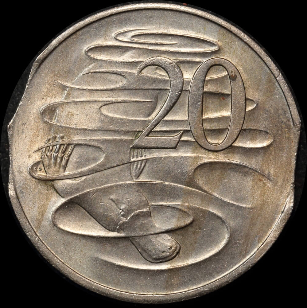 1966 Twenty Cent Triple Clipped Planchet Error about Unc product image