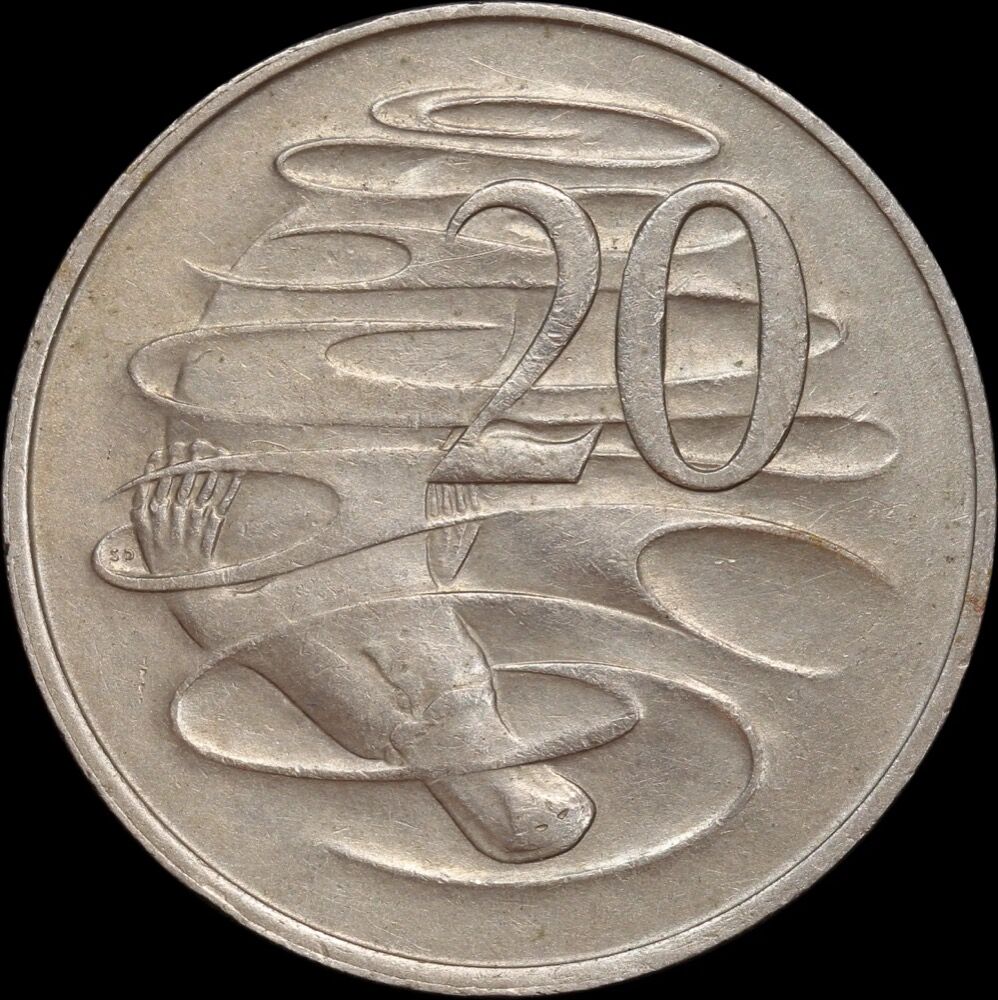 1966 Twenty Cent Wavy Baseline good VF product image