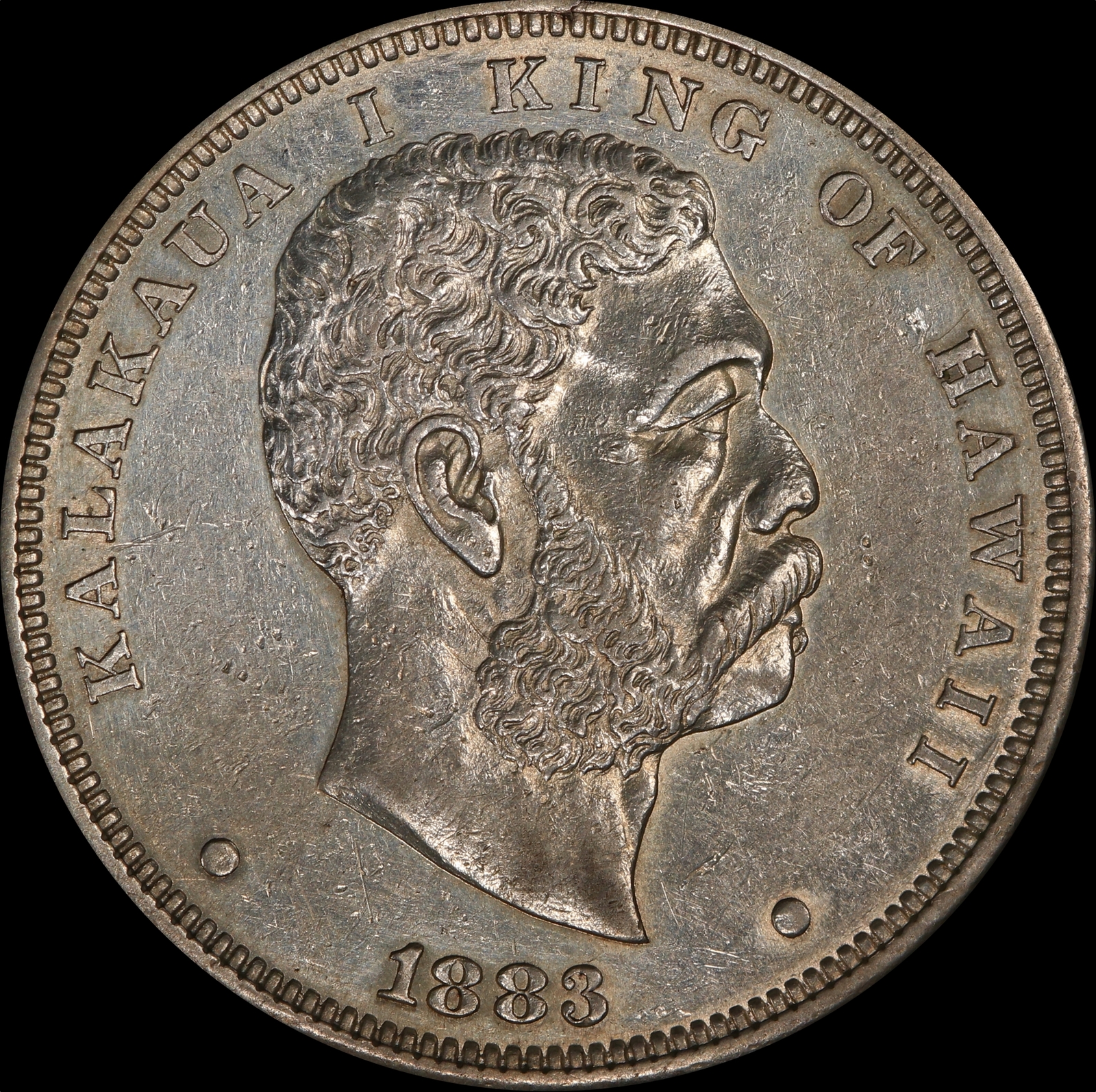 Hawaii 1883 Silver Dollar KM#7 good EF product image