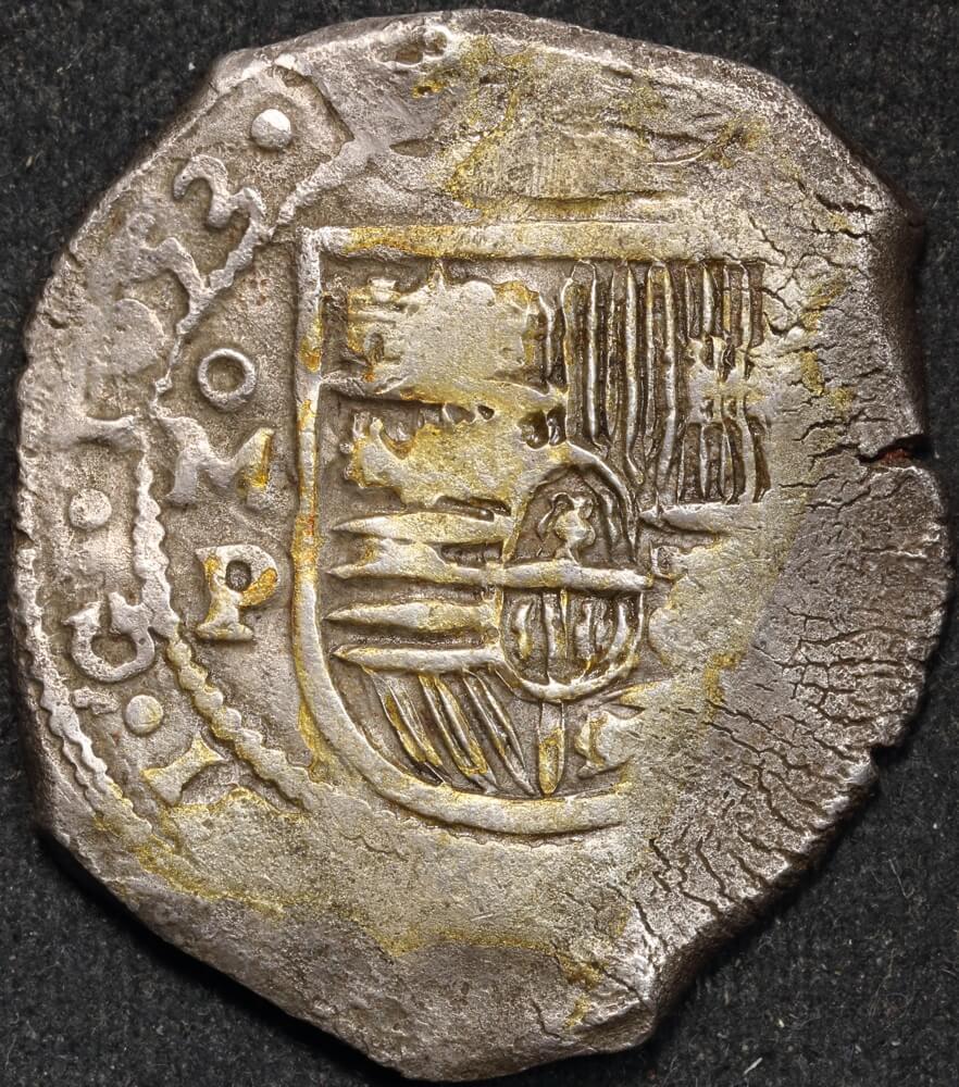 Mexico 1653 Silver Eight Reales Cal# 399 ex Gilt Dragon shipwreck Very Fine product image