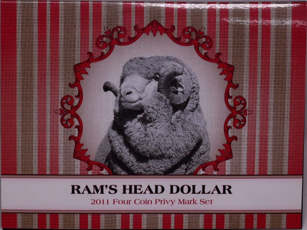 2011 Four $1 Coin Privy Mark Set Ram's Head product image