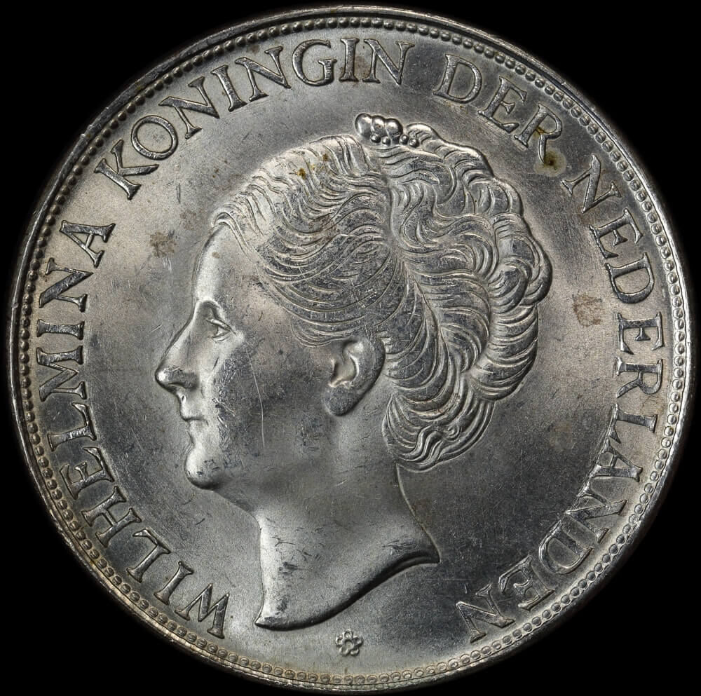 Curacao 1944-D Silver 2-1/2 Gulden KM#46 Uncirculated product image