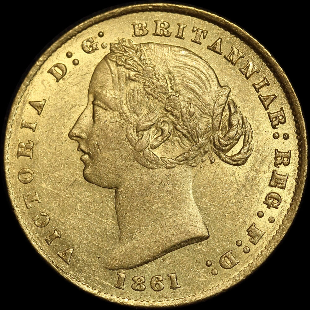 1861 Sydney Mint Type II Sovereign good EF product image