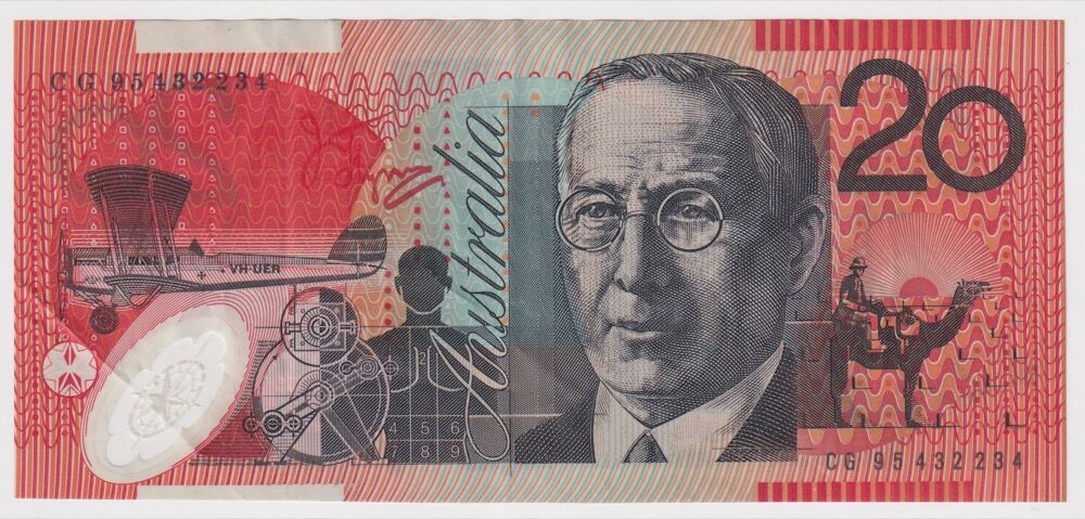 1994 $20 Note Fraser/Evans R416a good VF - Radar Serial CG 95 432234 product image