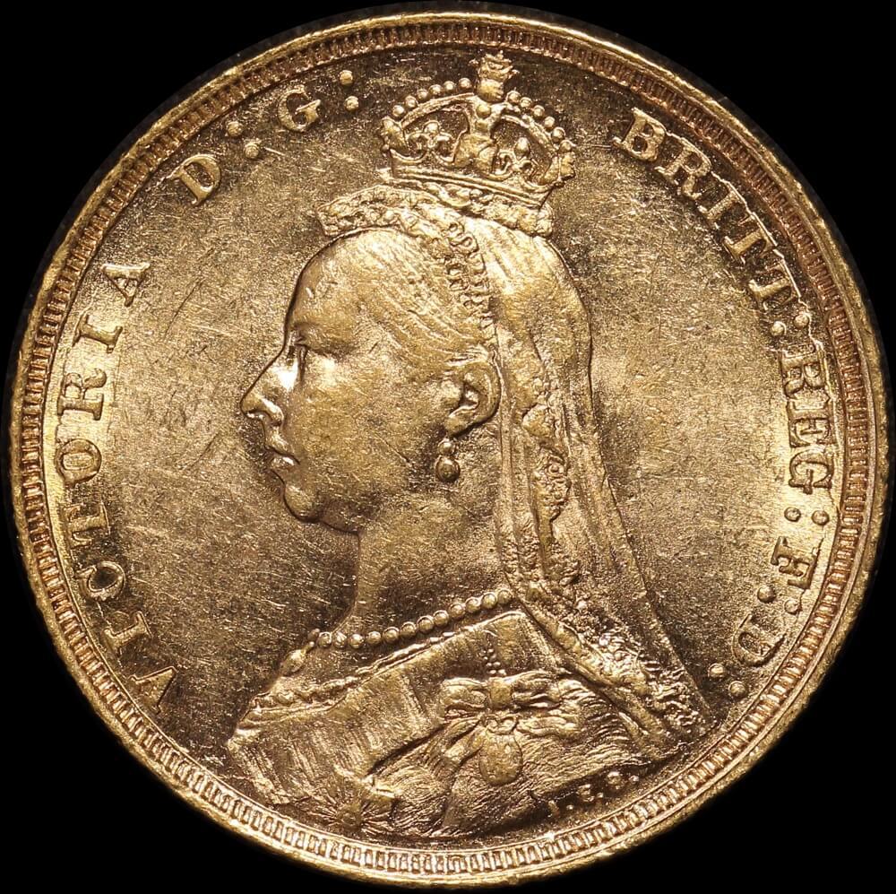 1893 Sydney Jubilee Head Sovereign good EF product image