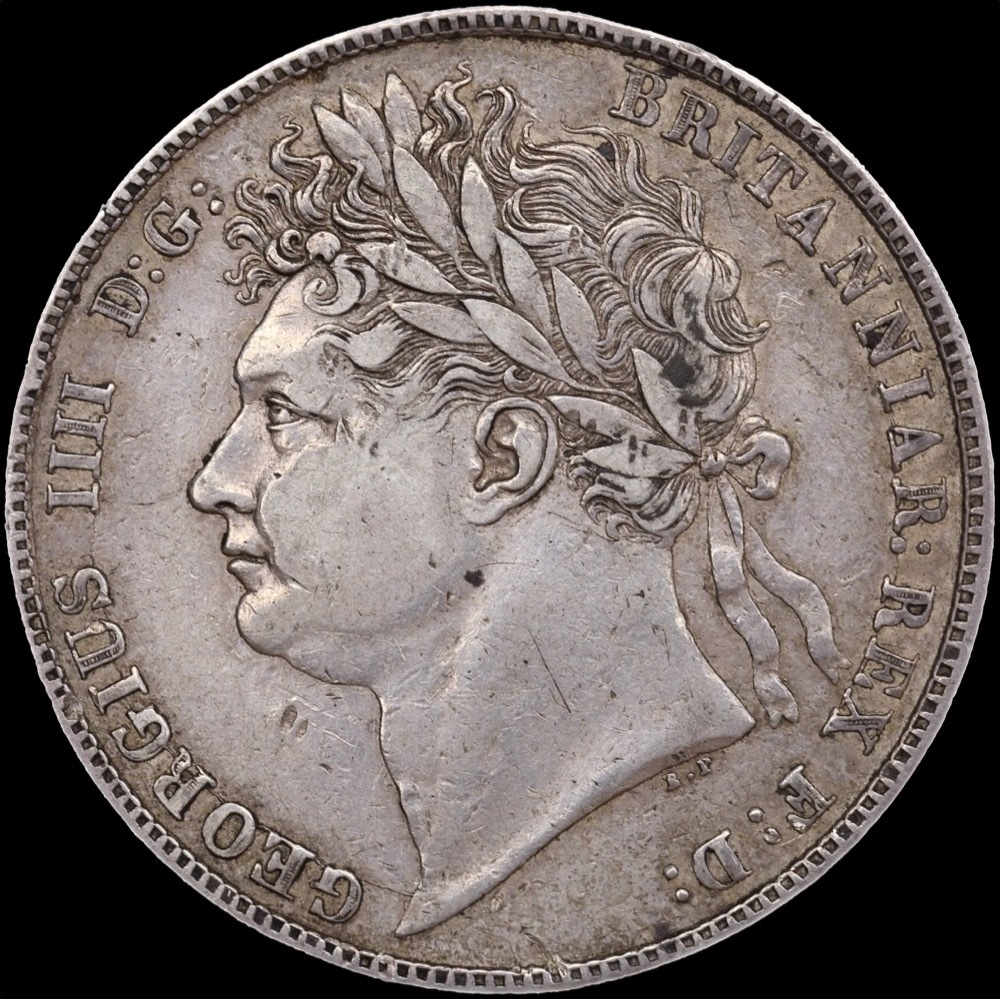 1823 Silver Half Crown George IV S#3808 good VF product image
