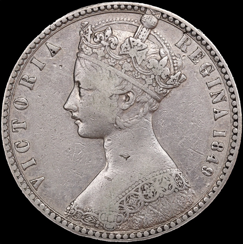 1849 Silver Godless Florin Victoria S#3890 about VF product image