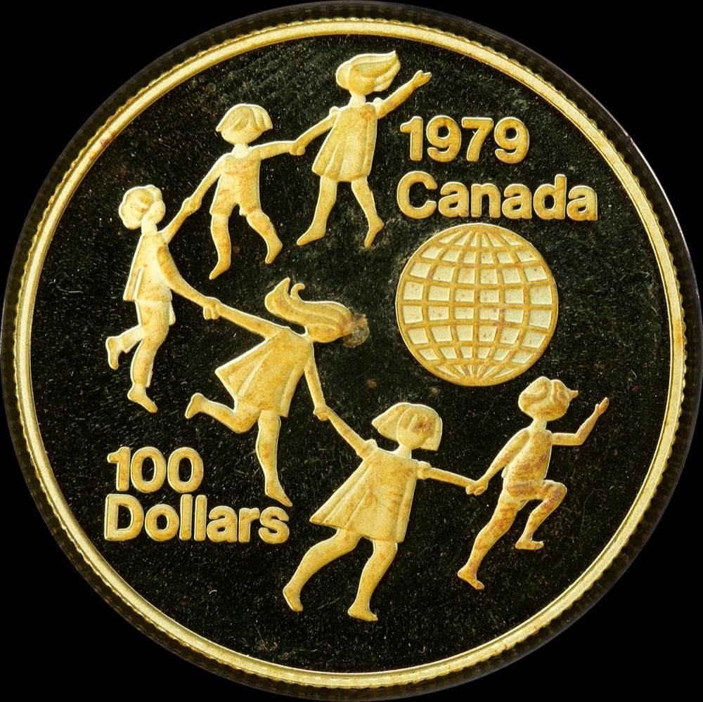 Canada 1979 Gold 100 Dollar Proof Coin Unicef product image