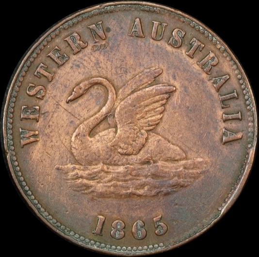 1865 Alfred Davies Copper Penny Token Very Fine product image