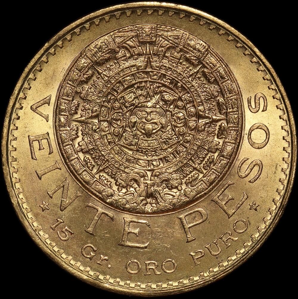 Mexico 1918 Gold 20 Pesos KM#478 Uncirculated product image