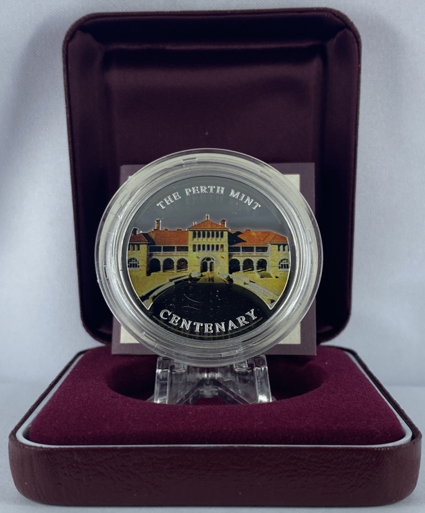 1999 Silver 1 Ounce Perth Mint Coloured Centenary Medal   product image