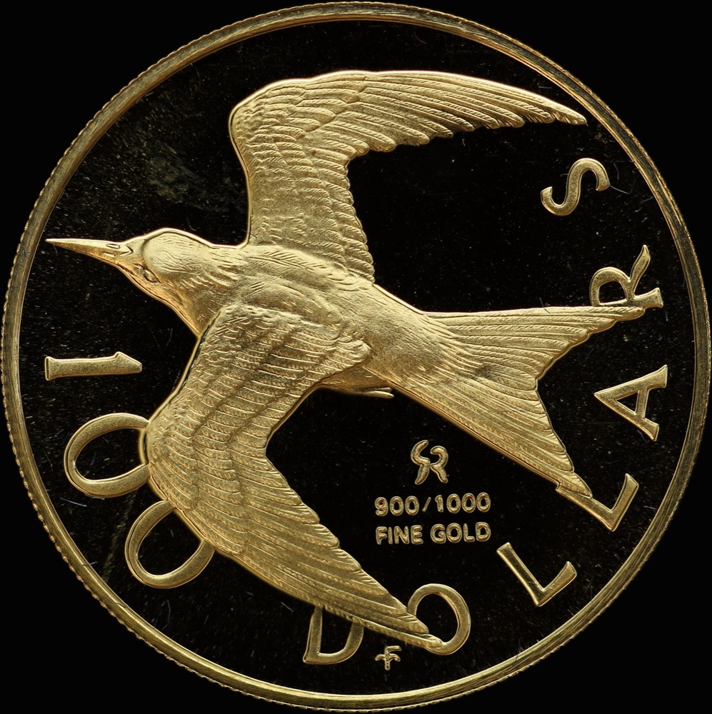 British Virgin Islands 1975 Gold Proof 100 Dollars KM#7 Royal Tern product image