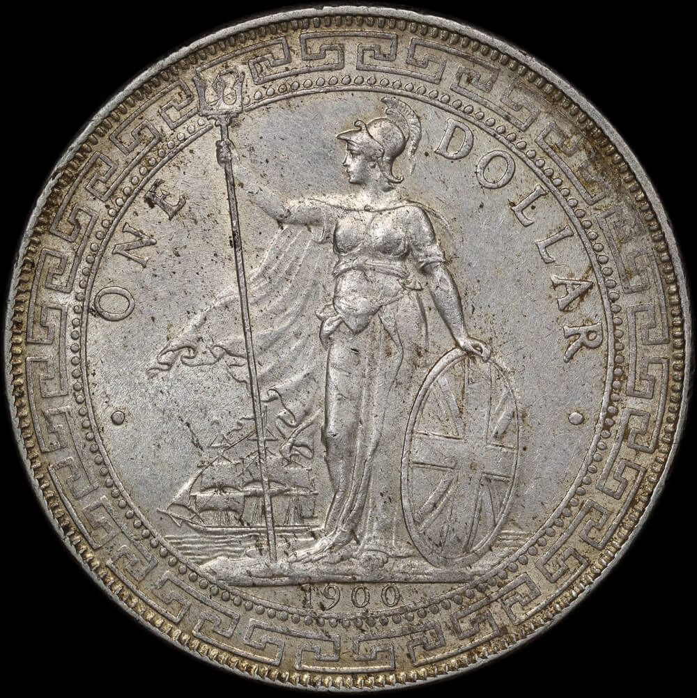 Great Britain 1900-B Silver Trade Dollar KM# T5 about Unc product image