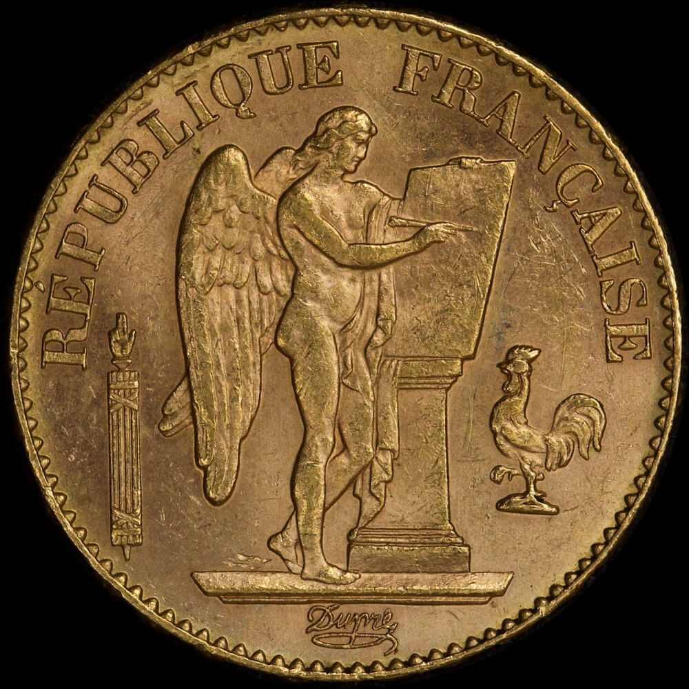 France 1898 Gold 20 Francs Angel KM#825 about Unc product image
