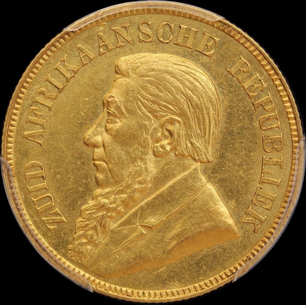 South Africa 1898 Gold Pond KM# 10.2 PCGS AU58 product image