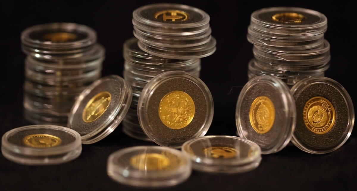 Series of 34 of the "Smallest Gold Coins in the World" Each 99.9% pure and around 1.2g product image