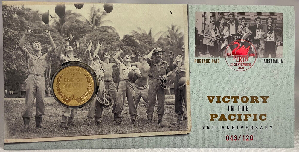 2020 Victory in the Pacific PNC Perth Stamp & Coin Show Red Overprint product image