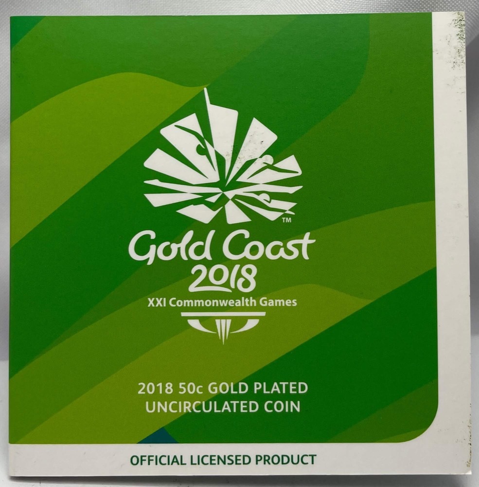 2018 Gold Plated Fifty Cent Uncirculated Coin Gold Coast Commonwealth Games product image