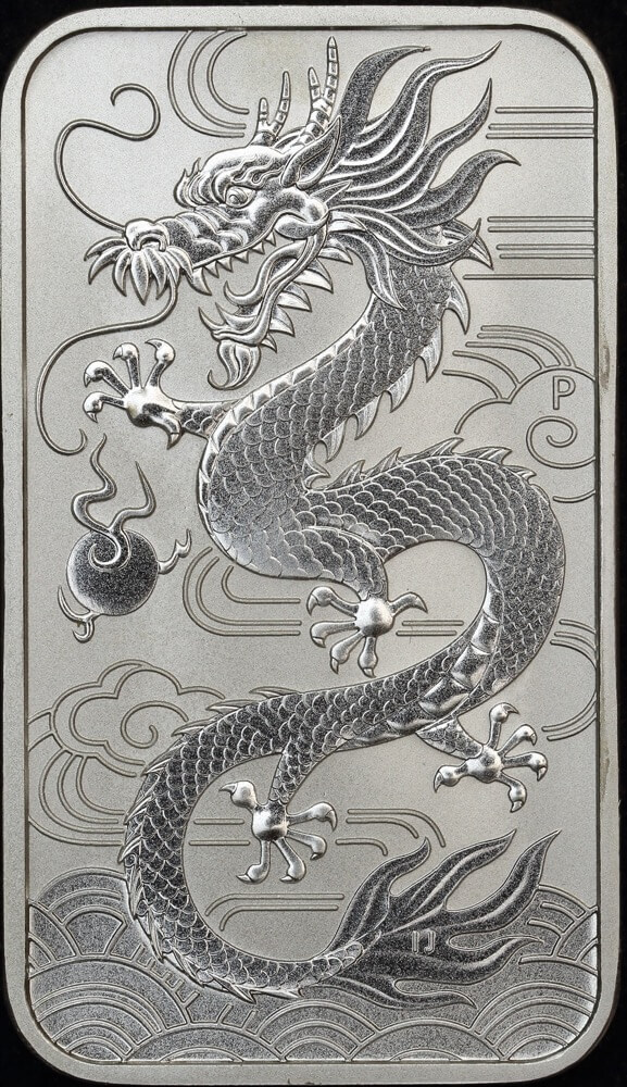 2018 Silver 1oz Rectangular Bullion Coin - Lunar Dragon product image