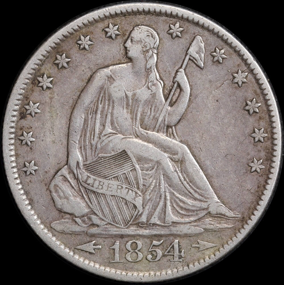 United States 1854-O Silver Half Dollar KM# 82 good VF product image