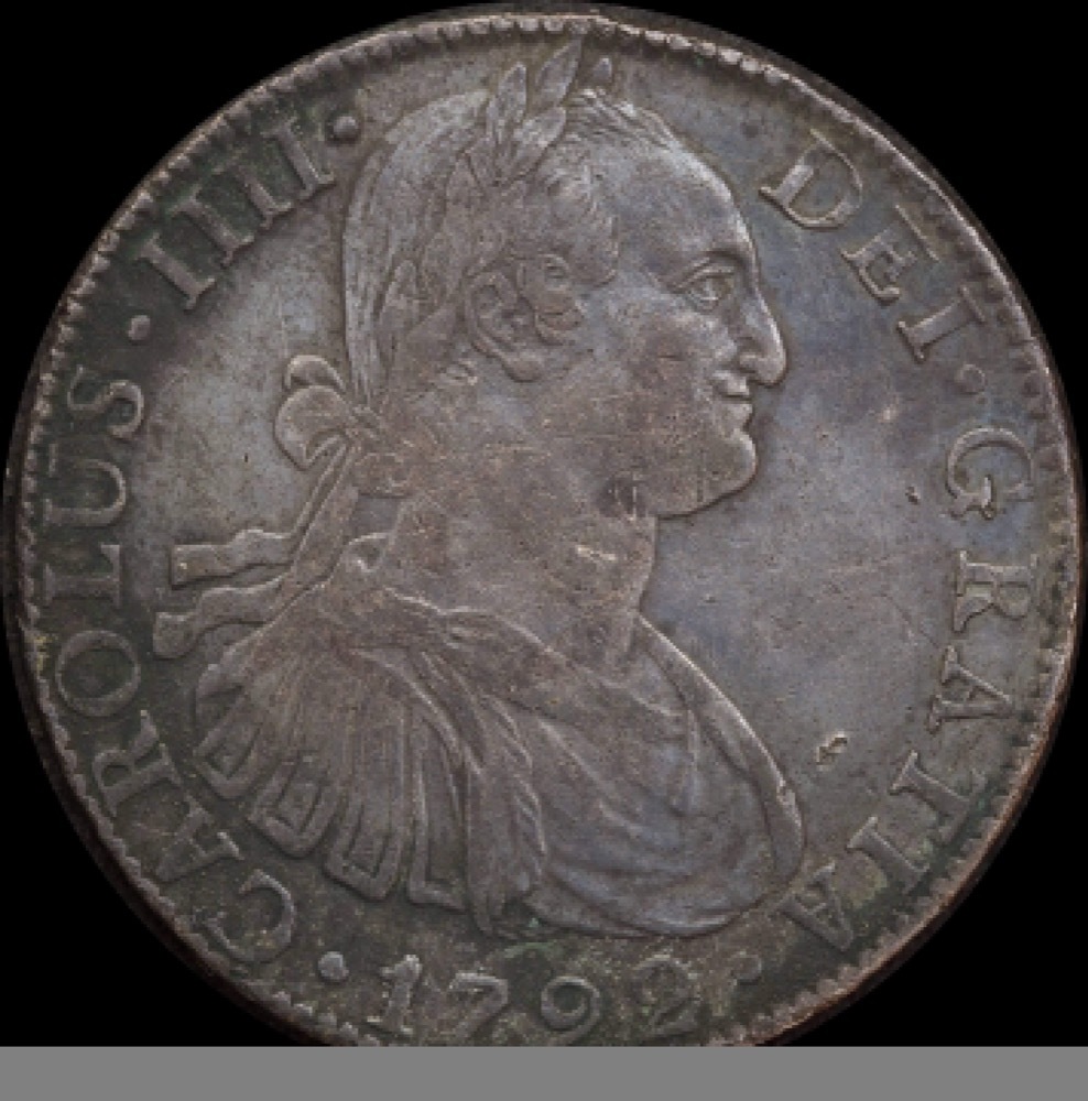 Mexico 1792 Silver 8 Reale KM# 109 good VF product image