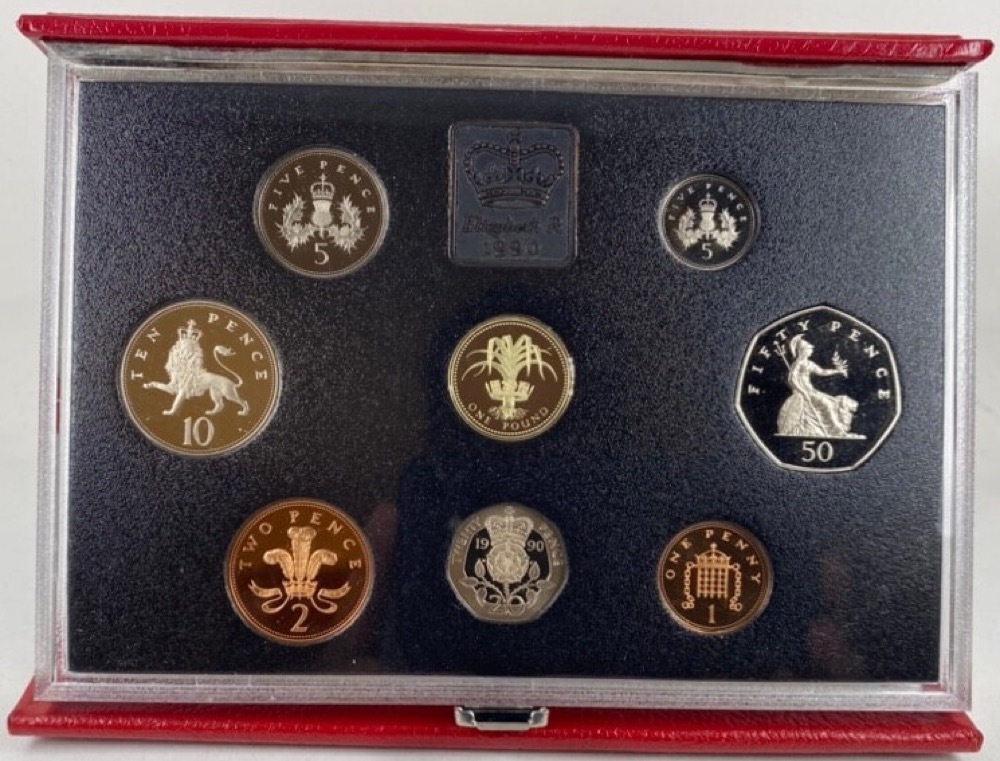 Great Britain 1990 Deluxe Proof Coin Set product image