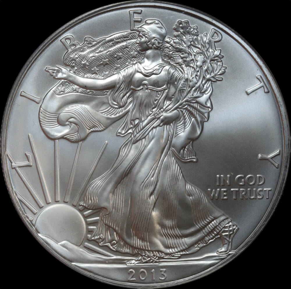 United States 2013 Silver 1oz Liberty KM# 273 Uncirculated product image