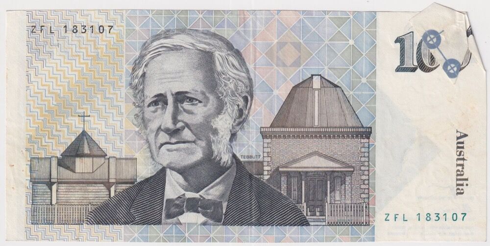 1990 $100 Note Fraser/Higgins Flap Error R612 good EF product image