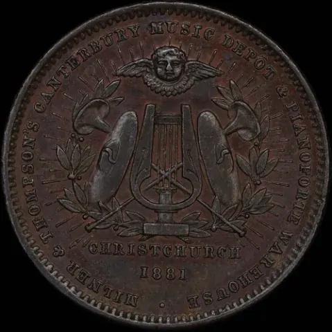 Milner and Thompson Copper Penny Token 1881 A# 376 Uncirculated product image