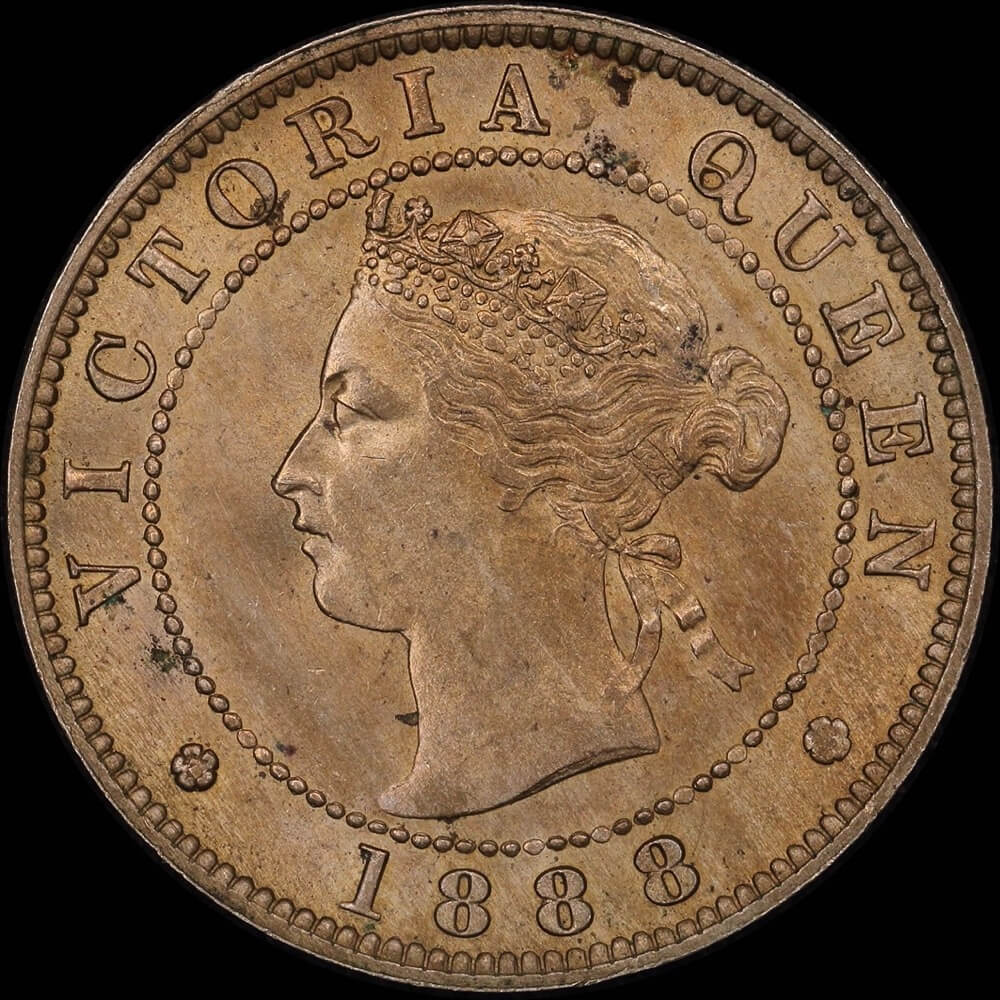 Jamaica 1888 Copper-Nickel Half Penny KM# 13 Choice Uncirculated product image