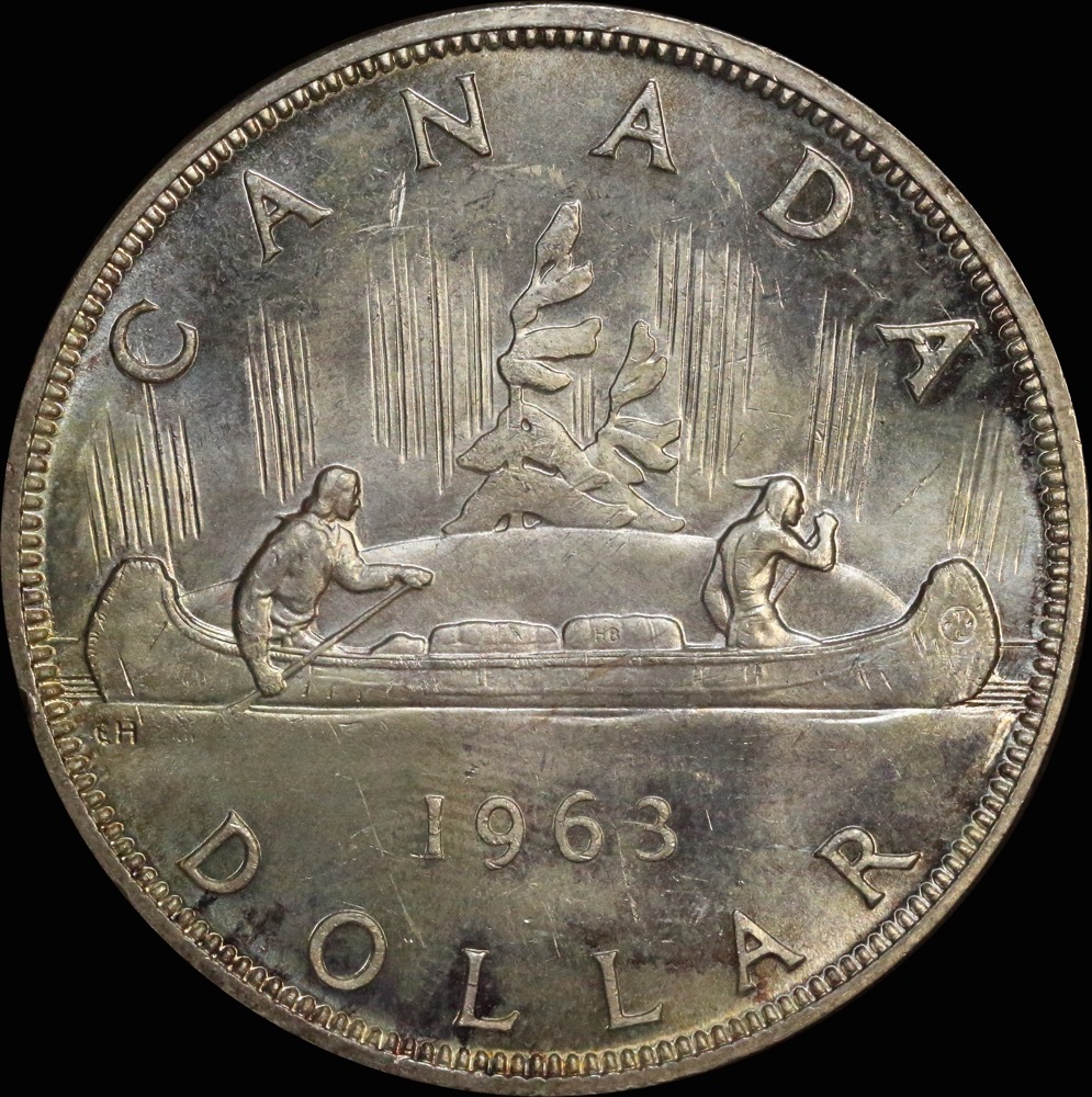 Canada 1963 Silver 1 Dollar KM#54 Choice Uncirculated product image
