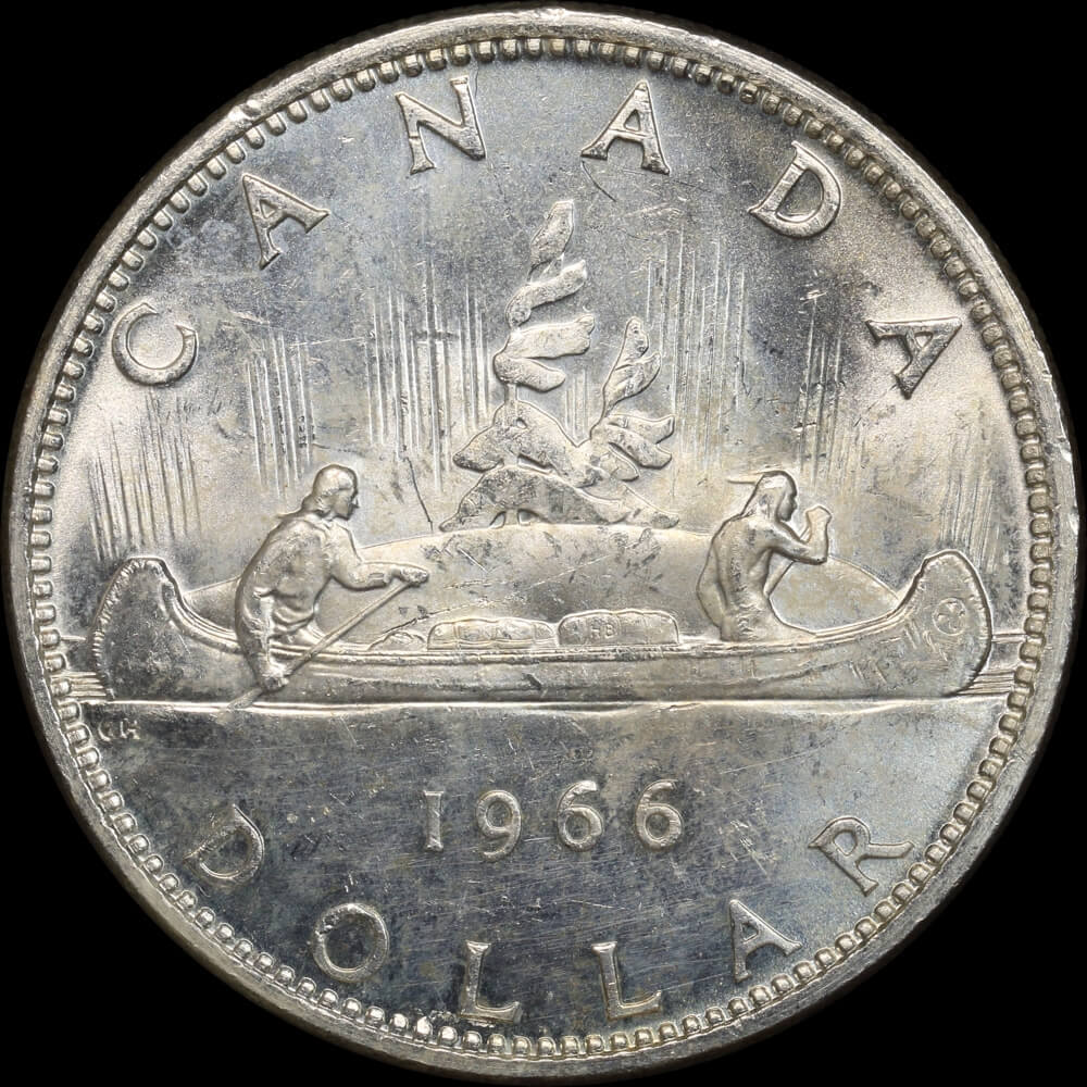 Canada 1966 Silver 1 Dollar KM#54 Choice Uncirculated product image